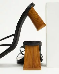 Atmos&Here Yolanda Leather Heels Black Leather -Sandals Sales Shop http3A2F2Fstatic.theiconic.com .au2Fp2Fatmos here 2777 7147621 5