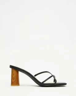 Atmos&Here Yolanda Leather Heels Black Leather -Sandals Sales Shop http3A2F2Fstatic.theiconic.com .au2Fp2Fatmos here 2779 7147621 2