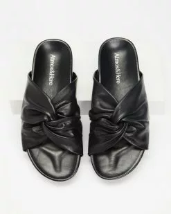 Atmos&Here Becca Leather Slides Black Leather -Sandals Sales Shop http3A2F2Fstatic.theiconic.com .au2Fp2Fatmos here 2912 4979621 3