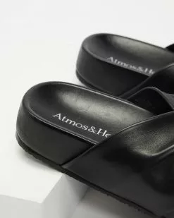 Atmos&Here Becca Leather Slides Black Leather -Sandals Sales Shop http3A2F2Fstatic.theiconic.com .au2Fp2Fatmos here 2912 4979621 4