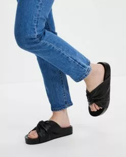 Atmos&Here Becca Leather Slides Black Leather -Sandals Sales Shop http3A2F2Fstatic.theiconic.com .au2Fp2Fatmos here 2912 4979621 5