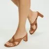 Atmos&Here Sinsa Leather Heels Tan Leather