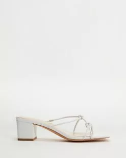 Atmos&Here Jolie Leather Heels White Leather