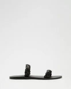 Atmos&Here Remi Woven Leather Slides Black Leather -Sandals Sales Shop http3A2F2Fstatic.theiconic.com .au2Fp2Fatmos here 4381 9454721 3