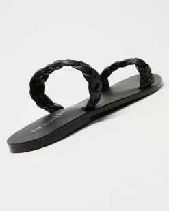 Atmos&Here Remi Woven Leather Slides Black Leather -Sandals Sales Shop http3A2F2Fstatic.theiconic.com .au2Fp2Fatmos here 4381 9454721 4