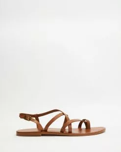 Atmos&Here Reeta Leather Sandals Tan Leather