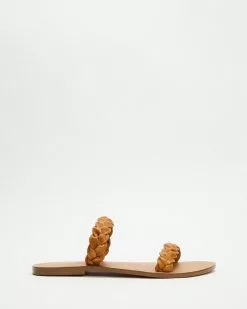 Atmos&Here Remi Woven Leather Slides Tan Leather -Sandals Sales Shop http3A2F2Fstatic.theiconic.com .au2Fp2Fatmos here 4413 0554721 3