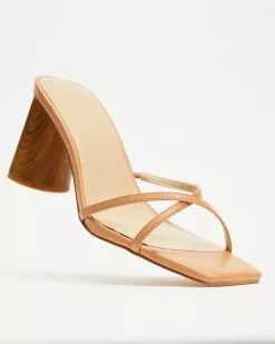 Atmos&Here Yolanda Leather Heels Light Tan Leather -Sandals Sales Shop http3A2F2Fstatic.theiconic.com .au2Fp2Fatmos here 4459 8147621 5