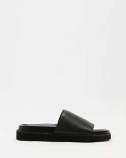 Atmos&Here Max Leather Slides Black Full Grain Leather -Sandals Sales Shop http3A2F2Fstatic.theiconic.com .au2Fp2Fatmos here 4467 8454721 3