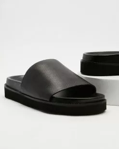 Atmos&Here Max Leather Slides Black Full Grain Leather -Sandals Sales Shop http3A2F2Fstatic.theiconic.com .au2Fp2Fatmos here 4467 8454721 4
