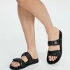 Atmos&Here Flora Leather Sandals Black Leather