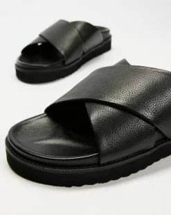 Atmos&Here Maxime Leather Slides Black Full Grain Leather -Sandals Sales Shop http3A2F2Fstatic.theiconic.com .au2Fp2Fatmos here 5335 4743921 5