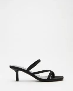 Atmos&Here Ricki Heels Black Grosgrain