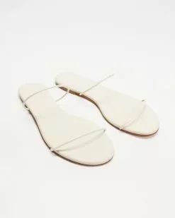 Atmos&Here Rio Leather Sandals Cream Leather