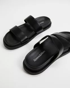 Atmos&Here Fae Leather Slides Black Leather -Sandals Sales Shop http3A2F2Fstatic.theiconic.com .au2Fp2Fatmos here 5736 7273231 4