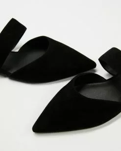 Atmos&Here Kaye Leather Flats Black Suede -Sandals Sales Shop http3A2F2Fstatic.theiconic.com .au2Fp2Fatmos here 6477 1816931 3