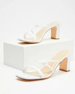 Atmos&Here Anja Heels White Leather