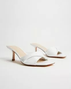 Atmos&Here Riri Leather Heels White Leather