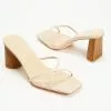 Atmos&Here Yolanda Leather Heels Cream Leather
