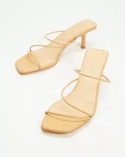 Atmos&Here Rea Leather Heels Camel Leather