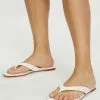 Atmos&Here Kami Leather Thong Sandals White Leather