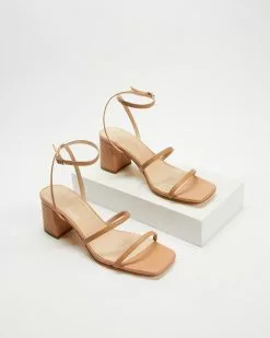 Atmos&Here Kiera Leather Heels Light Tan Leather