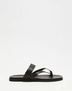 Atmos&Here Valley Leather Comfort Slides Black Leather -Sandals Sales Shop http3A2F2Fstatic.theiconic.com .au2Fp2Fatmos here 8775 4668821 2