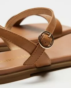 Atmos&Here Vance Leather Comfort Slides Tan Leather -Sandals Sales Shop http3A2F2Fstatic.theiconic.com .au2Fp2Fatmos here 8987 3668821 3