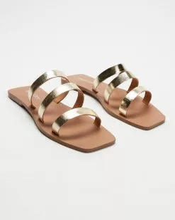 Atmos&Here Sofia Sandals Soft Gold Leather
