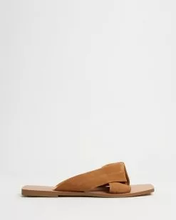 Atmos&Here Alina Leather Slides Sand Suede -Sandals Sales Shop http3A2F2Fstatic.theiconic.com .au2Fp2Fatmos here 9496 2056131 3