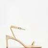 Atmos&Here Vista Leather Heels Beige Lizard