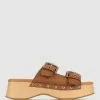 Betts Tess Chunky Clog Sandals Tan