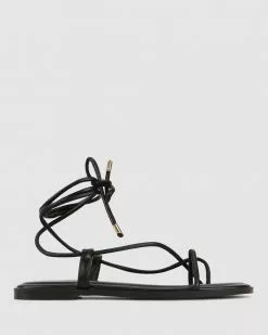 Betts Saddle Leg Wrap Slides Black