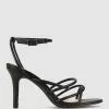 Betts Lavender Stiletto Heeled Sandals Black