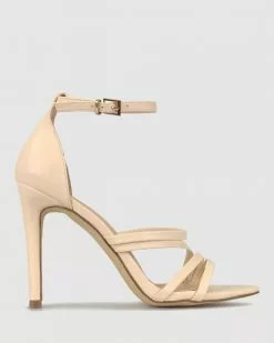 Betts Olive Stiletto Sandals Cream