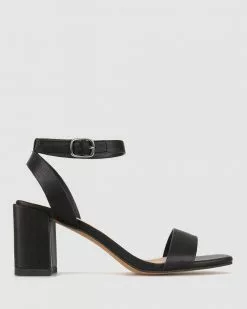 Betts Lavern Block Heel Sandals Black