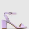 Betts Lavern Block Heel Sandals Lilac