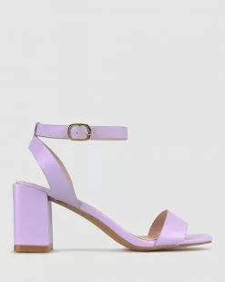 Betts Lavern Block Heel Sandals Lilac