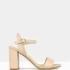 Betts Karly Block Heel Sandals Nude