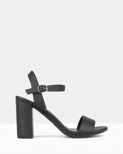Betts Karly Block Heel Sandals Black