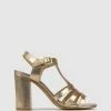 Betts Kalari Block Heels Rose Gold