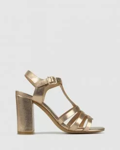 Betts Kalari Block Heels Rose Gold