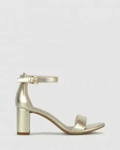 Betts Seduce 2 Low Block Heels Gold