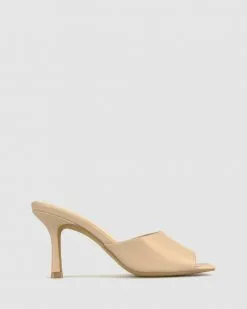 Betts Cece Stiletto Heel Mules Nude