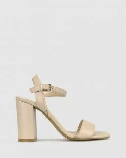 Betts Kennedy High Block Heels Nude