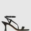 Betts Lake Low Stiletto Sandals Black