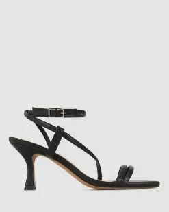 Betts Lake Low Stiletto Sandals Black