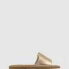 Betts Santorini Leather Slides Rose Gold