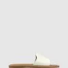 Betts Santorini Leather Slides White