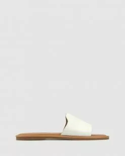 Betts Santorini Leather Slides White